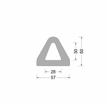 Rubber Delta fender profile 57x50mm