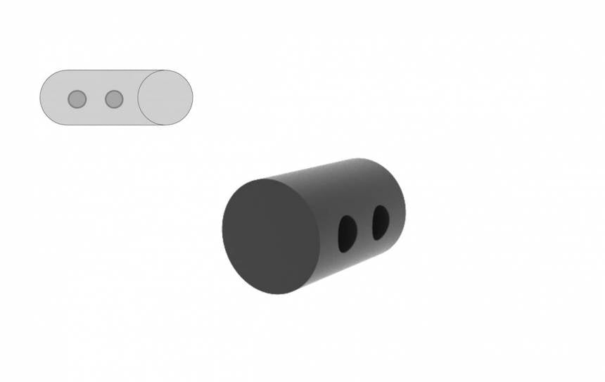 Rubber coupling blocks for pontoons